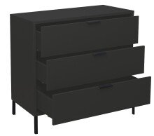 Kommode >Bonnie< in anthrazit matt lack - 81x80x45cm (BxHxT)