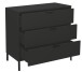Kommode >Bonnie< in anthrazit matt lack - 81x80x45cm (BxHxT)
