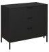 Kommode >Bonnie< in anthrazit matt lack - 81x80x45cm (BxHxT)
