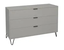 Schubkastenkommode >Bonnie< in kreidegrau matt lack - 119x80x45cm (BxHxT)