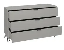Schubkastenkommode >Bonnie< in kreidegrau matt lack - 119x80x45cm (BxHxT)
