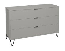 Schubkastenkommode >Bonnie< in kreidegrau matt lack - 119x80x45cm (BxHxT)
