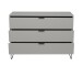 Schubkastenkommode >Bonnie< in kreidegrau matt lack - 119x80x45cm (BxHxT)