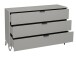 Schubkastenkommode >Bonnie< in kreidegrau matt lack - 119x80x45cm (BxHxT)