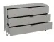 Schubkastenkommode >Bonnie< in kreidegrau matt lack - 119x80x45cm (BxHxT)