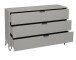 Schubkastenkommode >Bonnie< in kreidegrau matt lack - 119x80x45cm (BxHxT)