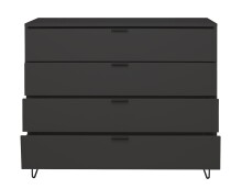 Schubkastenkommode >Bonnie< in anthrazit matt lack - 119x101x45cm (BxHxT)