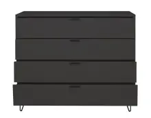 Schubkastenkommode >Bonnie< in anthrazit matt lack...