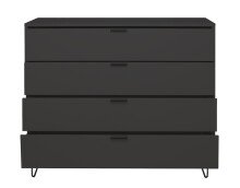 Schubkastenkommode >Bonnie< in anthrazit matt lack - 119x101x45cm (BxHxT)