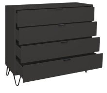 Schubkastenkommode >Bonnie< in anthrazit matt lack - 119x101x45cm (BxHxT)