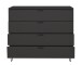 Schubkastenkommode >Bonnie< in anthrazit matt lack - 119x101x45cm (BxHxT)