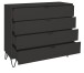 Schubkastenkommode >Bonnie< in anthrazit matt lack - 119x101x45cm (BxHxT)