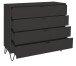 Schubkastenkommode >Bonnie< in anthrazit matt lack - 119x101x45cm (BxHxT)
