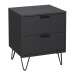 Nachtkommode >Bonnie< in anthrazit matt lack - 51x60x45cm (BxHxT)
