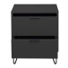 Nachtkommode >Bonnie< in anthrazit matt lack - 51x60x45cm (BxHxT)