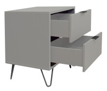 Nachtkommode >Bonnie< in kreidegrau matt lack - 51x60x45cm (BxHxT)