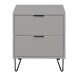 Nachtkommode >Bonnie< in kreidegrau matt lack - 51x60x45cm (BxHxT)