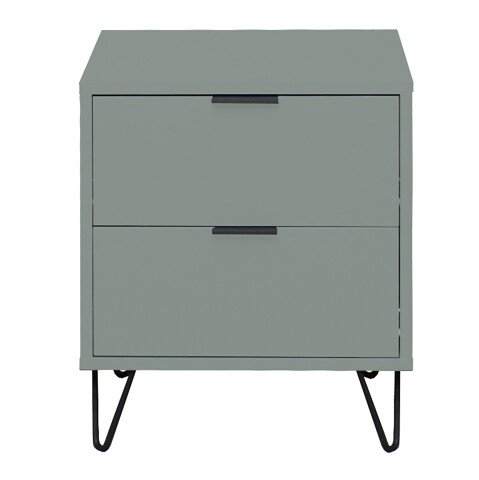 Nachtkommode >Bonnie< in pine green matt lack - 51x60x45cm (BxHxT)