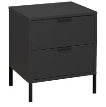 Nachtkommode >Bonnie< in anthrazit matt lack - 51x60x45cm (BxHxT)