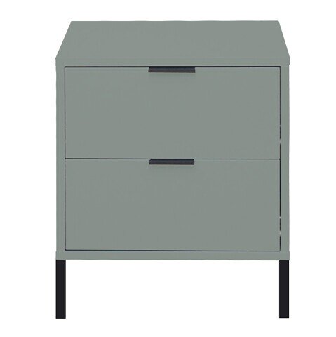 Nachtkommode >Bonnie< in pine green matt lack - 51x60x45cm (BxHxT)