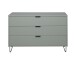 Schubkastenkommode >Bonnie< in pine green matt lack - 119x80x45cm (BxHxT)