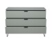 Schubkastenkommode >Bonnie< in pine green matt lack - 119x80x45cm (BxHxT)