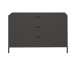 Schubkastenkommode >Bonnie< in anthrazit matt lack - 119x80x45cm (BxHxT)