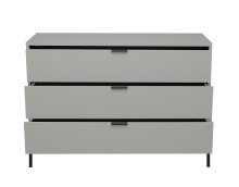 Schubkastenkommode >Bonnie< in kreidegrau matt lack - 119x80x45cm (BxHxT)