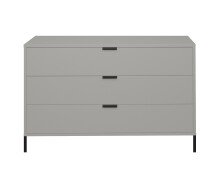 Schubkastenkommode >Bonnie< in kreidegrau matt lack - 119x80x45cm (BxHxT)
