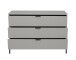 Schubkastenkommode >Bonnie< in kreidegrau matt lack - 119x80x45cm (BxHxT)