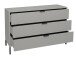 Schubkastenkommode >Bonnie< in kreidegrau matt lack - 119x80x45cm (BxHxT)
