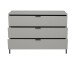 Schubkastenkommode >Bonnie< in kreidegrau matt lack - 119x80x45cm (BxHxT)