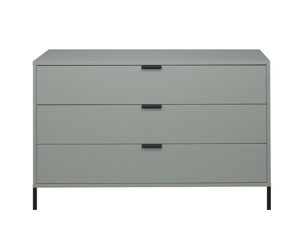 Schubkastenkommode >Bonnie< in pine green matt lack - 119x80x45cm (BxHxT)
