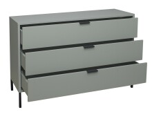 Schubkastenkommode >Bonnie< in pine green matt lack - 119x80x45cm (BxHxT)