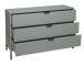 Schubkastenkommode >Bonnie< in pine green matt lack - 119x80x45cm (BxHxT)