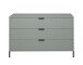 Schubkastenkommode >Bonnie< in pine green matt lack - 119x80x45cm (BxHxT)