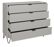 Schubkastenkommode >Bonnie< in kreidegrau matt lack - 119x101x45cm (BxHxT)