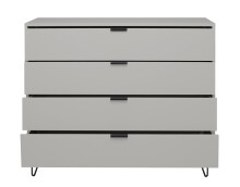 Schubkastenkommode >Bonnie< in kreidegrau matt lack - 119x101x45cm (BxHxT)