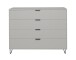 Schubkastenkommode >Bonnie< in kreidegrau matt lack - 119x101x45cm (BxHxT)