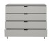 Schubkastenkommode >Bonnie< in kreidegrau matt lack - 119x101x45cm (BxHxT)
