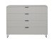 Schubkastenkommode >Bonnie< in kreidegrau matt lack - 119x101x45cm (BxHxT)