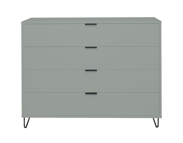 Schubkastenkommode >Bonnie< in pine green matt lack - 119x101x45cm (BxHxT)