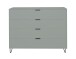 Schubkastenkommode >Bonnie< in pine green matt lack - 119x101x45cm (BxHxT)