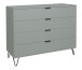 Schubkastenkommode >Bonnie< in pine green matt lack - 119x101x45cm (BxHxT)