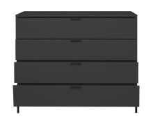 Schubkastenkommode >Bonnie< in anthrazit matt lack - 119x101x45cm (BxHxT)