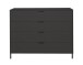 Schubkastenkommode >Bonnie< in anthrazit matt lack - 119x101x45cm (BxHxT)