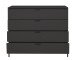 Schubkastenkommode >Bonnie< in anthrazit matt lack - 119x101x45cm (BxHxT)