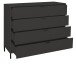 Schubkastenkommode >Bonnie< in anthrazit matt lack - 119x101x45cm (BxHxT)
