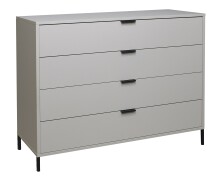 Schubkastenkommode >Bonnie< in kreidegrau matt lack - 119x101x45cm (BxHxT)
