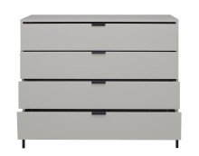 Schubkastenkommode >Bonnie< in kreidegrau matt lack - 119x101x45cm (BxHxT)